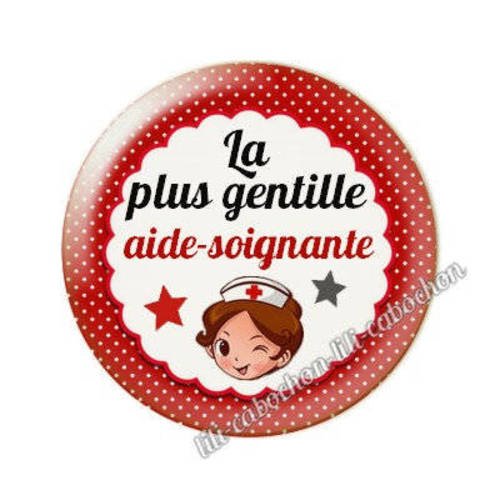 Aide-soignante aa1* cabochon en résine époxy 25 mm