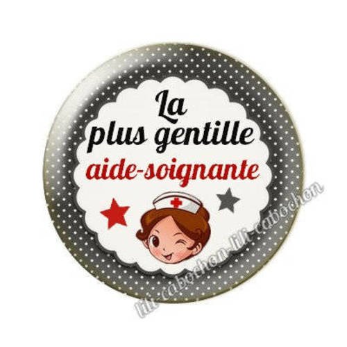 Aide-soignante aa2* cabochon en résine époxy 25 mm