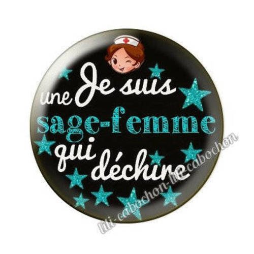 Sage-femme aa23* cabochon en résine époxy 25 mm