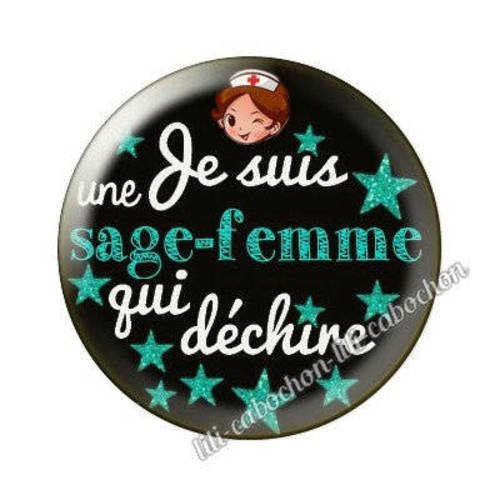 Sage-femme aa21* cabochon en résine époxy 25 mm