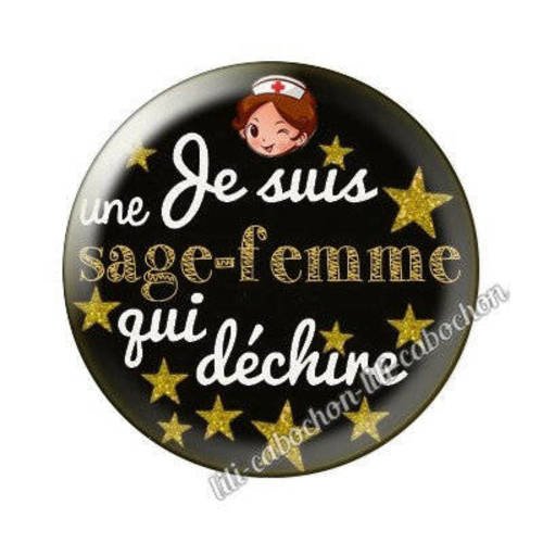 Sage-femme aa15 * cabochon en résine époxy 25 mm