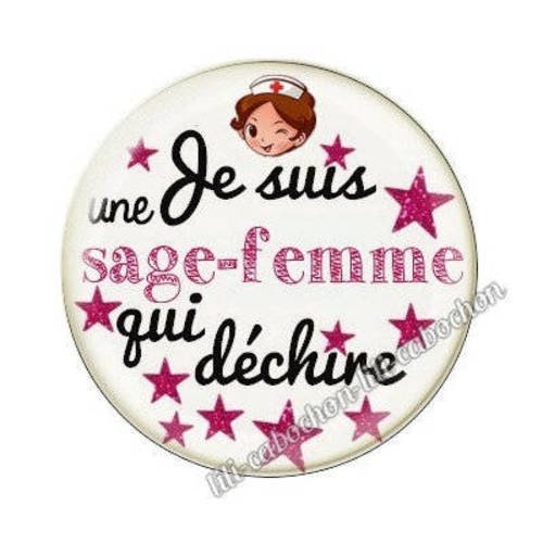 Sage-femme aa10 * cabochon en résine époxy 25 mm