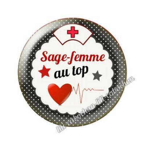 Sage-femme aa8 * cabochon en résine époxy 25 mm