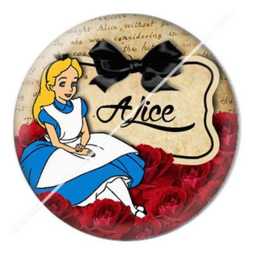 Cabochon résine a coller 25 mm alice 12 
