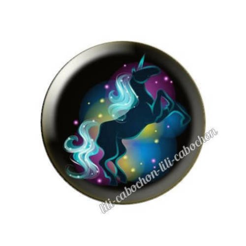 Cabochon résine a coller 25 mm licorne a60