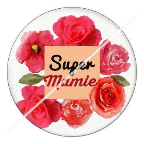 Cabochon résine a coller 25 mm mamie 5 