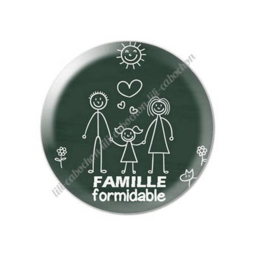 Cabochon résine a coller 25 mm famille 1 