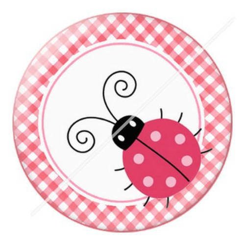 Cabochon résine a coller 25 mm coccinelle 8 