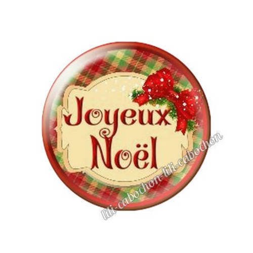 Cabochon résine a coller 25 mm noël bba123