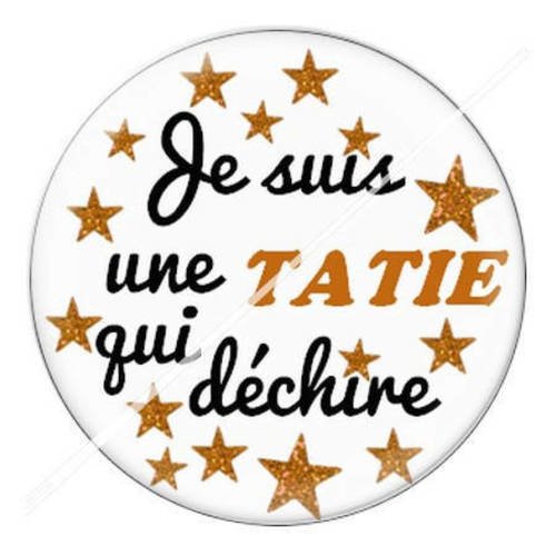 Cabochon résine a coller 25 mm tatie qui déchire 14 