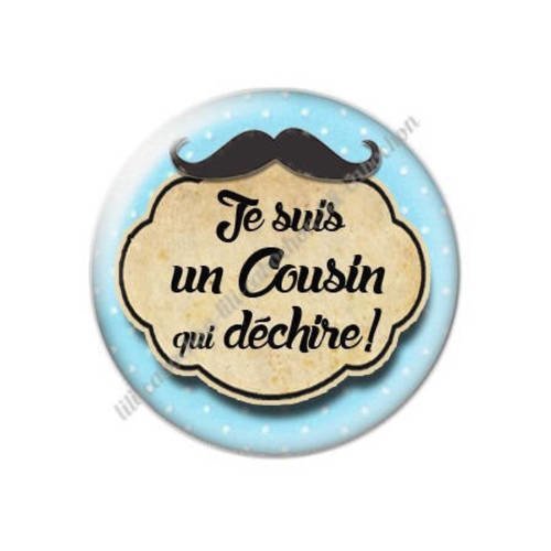 Cabochon résine a coller 25 mm cousin o38 