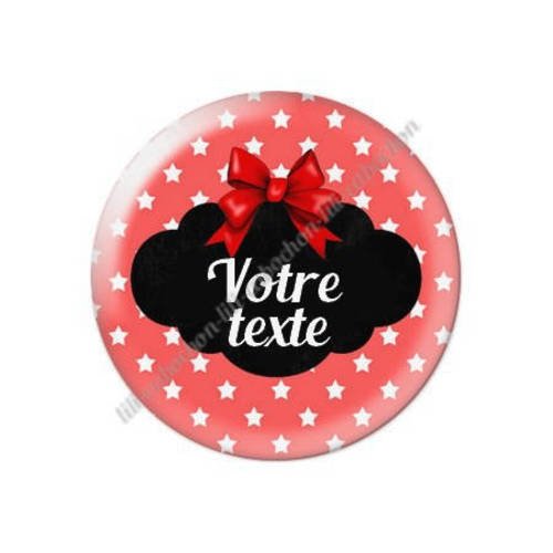 Cabochon résine a coller 25 mm à personnaliser avec votre texte ref f102 