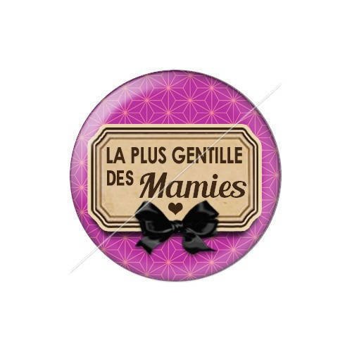 Cabochon résine a coller 25 mm mamie j37 
