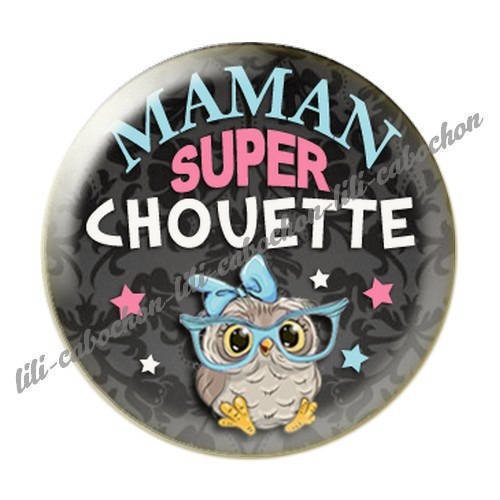 Cabochon résine a coller 25 mm  je t'aime maman l65 