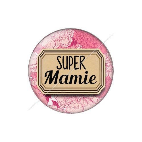 Cabochon résine a coller 25 mm mamie j3 