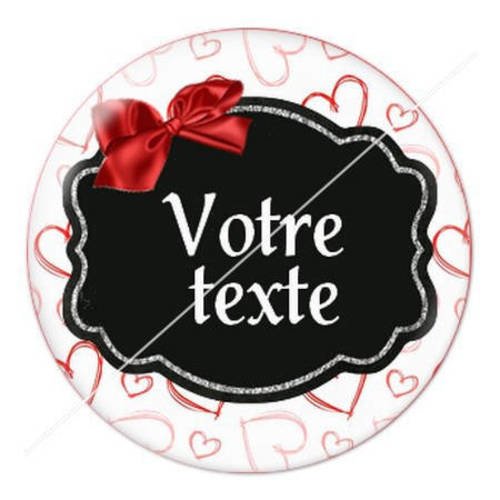 Cabochon résine a coller 25 mm à personnaliser avec votre texte ref b60 