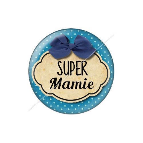 Cabochon résine a coller 25 mm mamie j23 
