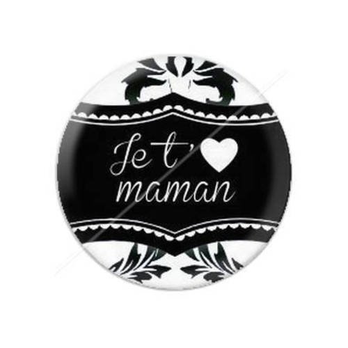 Cabochon résine a coller 25 mm pour maman b10 