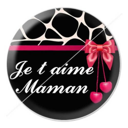 Cabochon résine a coller 25 mm pour maman 6 