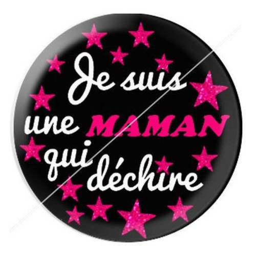Cabochon résine a coller 25 mm maman qui déchire 2 