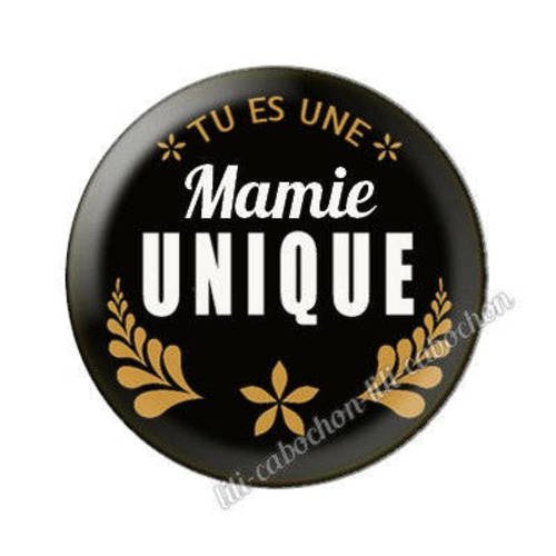 Cabochon en résine époxy 25 mm  thème mamie aa10