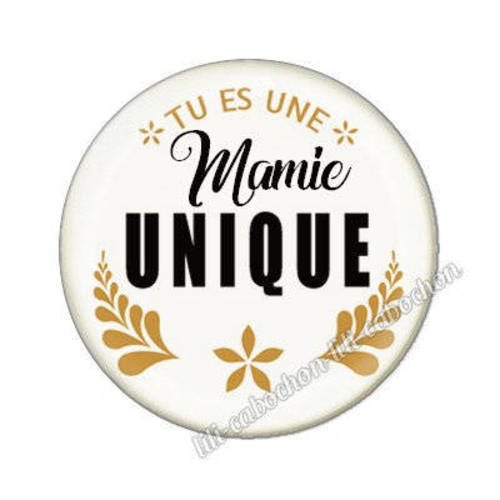 Cabochon en résine époxy 25 mm thème mamie aa9
