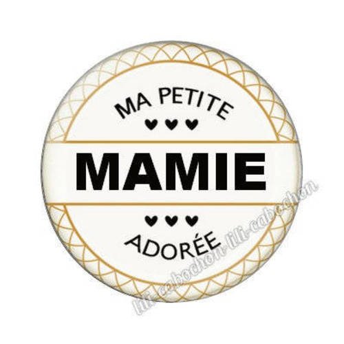 Cabochon en résine époxy 25 mm  thème mamie aa7