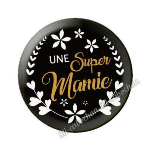 Cabochon en résine époxy 25 mm  thème mamie aa6