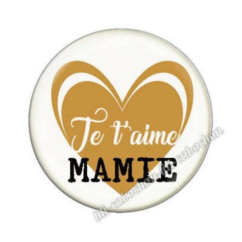 Cabochon en résine époxy 25 mm  thème mamie aa5