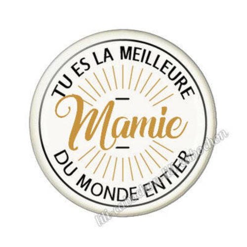 Cabochon en résine époxy 25 mm  thème mamie aa3