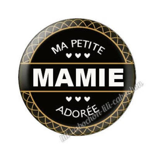 Cabochon en résine époxy 25 mm  thème mamie aa2