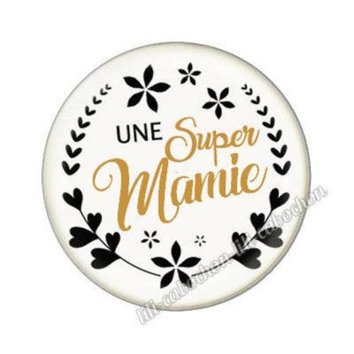 Cabochon en résine époxy 25 mm  thème mamie aa1