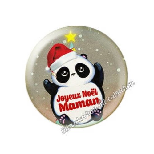 Cabochon résine a coller 25 mm noël maman 5