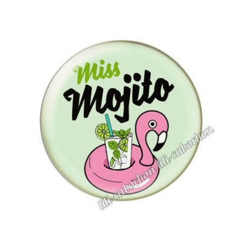 Cabochon résine a coller 25 mm miss mojito 4