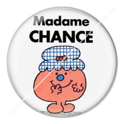 Cabochon résine a coller 25 mm madame 8 