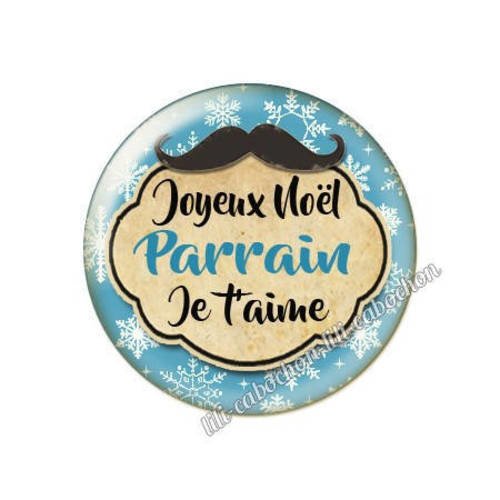 Cabochon résine a coller 25 mm noël parrain 3
