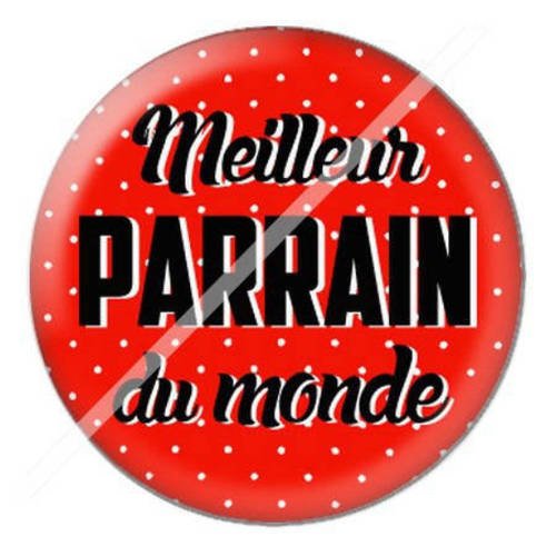 Cabochon résine a coller 25 mm pour parrain b14 