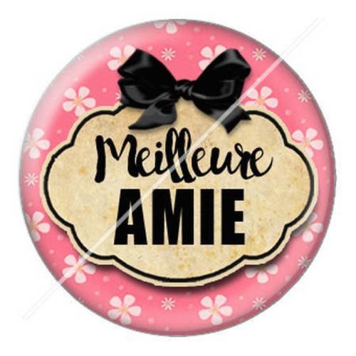 Cabochon résine a coller 25 mm meilleure amie 12 