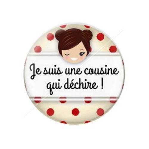Cabochon résine a coller 25 mm pour cousine 