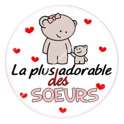 Cabochon résine a coller 25 mm pour super soeur 8 