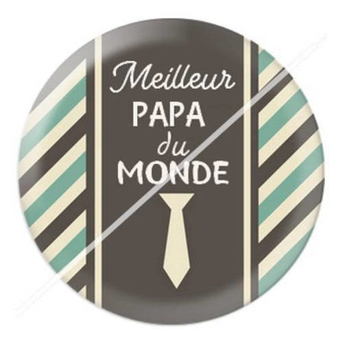 Cabochon résine a coller 25 mm papa 11 