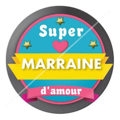 Cabochon résine a coller 25 mm pour marraine c5 