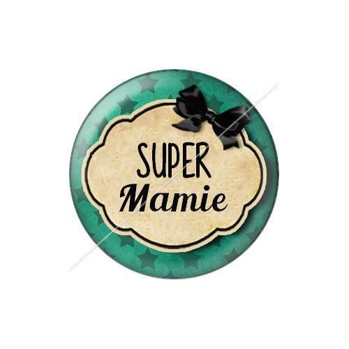 Cabochon résine a coller 25 mm mamie j14 