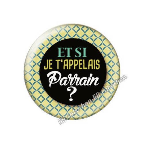 Cabochon résine a coller 25 mm annonce et si je 'appelais parrain? a58