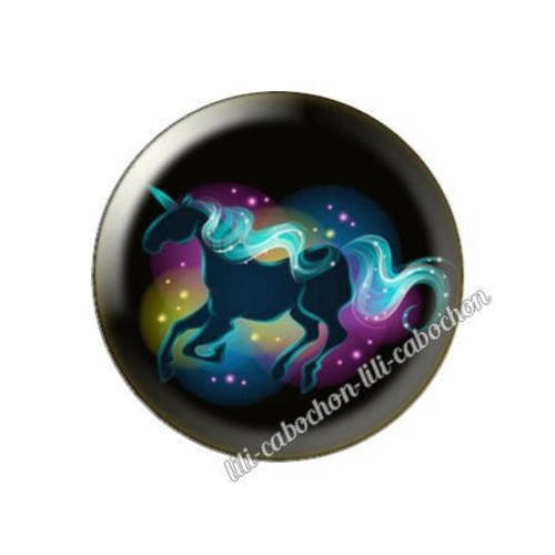 Cabochon résine a coller 25 mm licorne a51