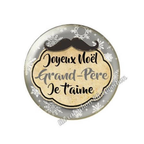 Cabochon résine a coller 25 mm noël grand-père 3