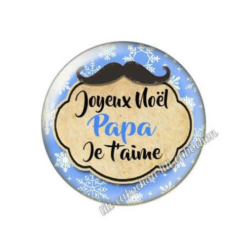 Cabochon résine a coller 25 mm noël papa 3