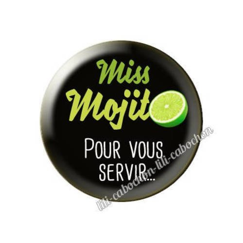 Cabochon résine a coller 25 mm miss mojito 2