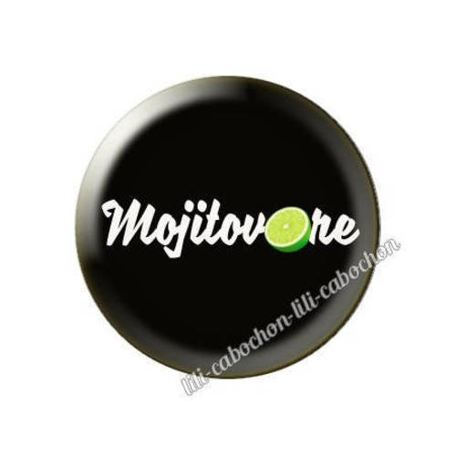 Cabochon résine a coller 25 mm mojitovore mojito