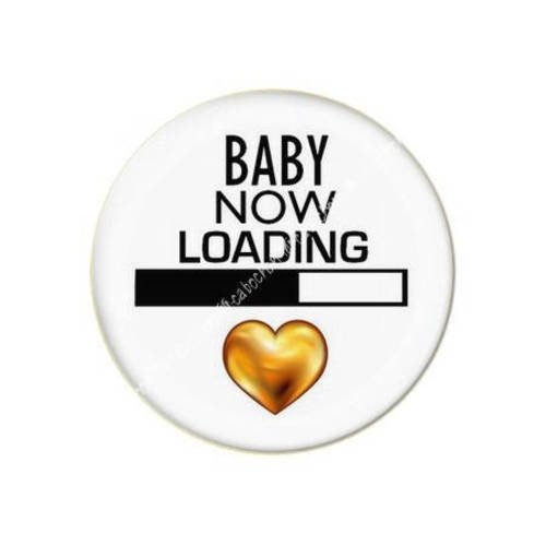 Cabochon résine a coller 25 mm baby laoding c38 